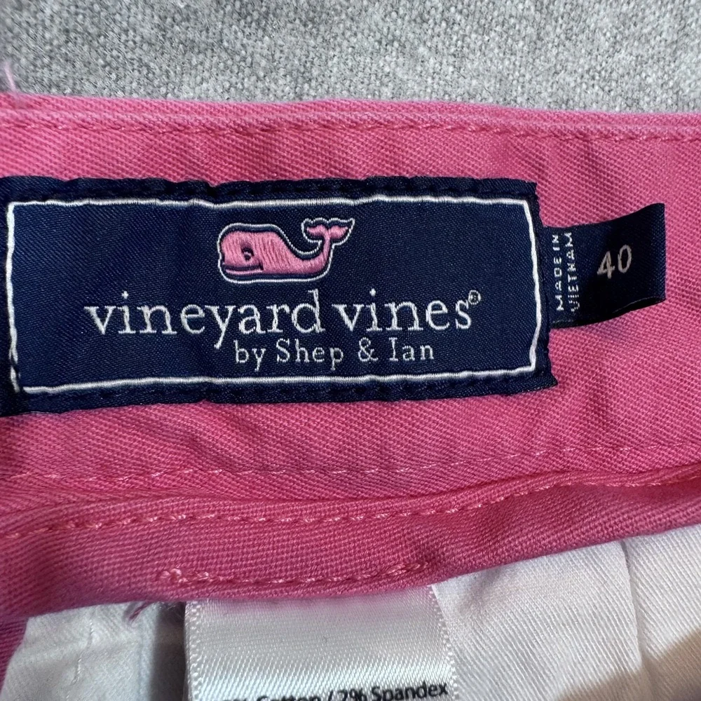 Vineyard Vines Breaker Shorts Mens Size 40 Pink Chino‎ Stretch Casual Cotton